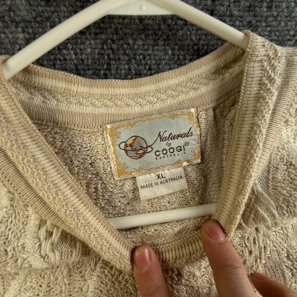 COOGI Naturals XL Earth Tone Beige Australia Made Sweater Knit Pullover ***** - Picture 3 of 16